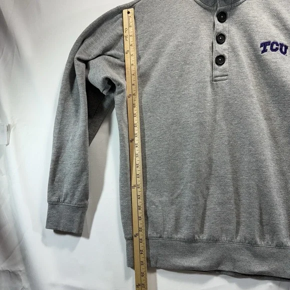 TCU Men's M Gray Pullover Horned Frogs Champion Brand - Picture 7 of 10